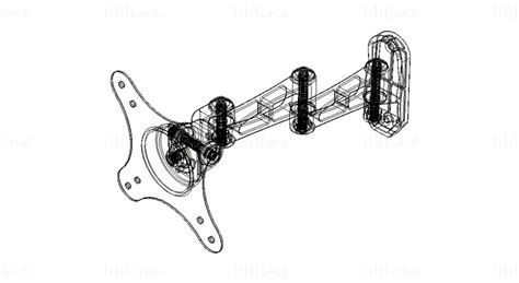 Adjustable Swivel Monitor Mounts 3d Print Model