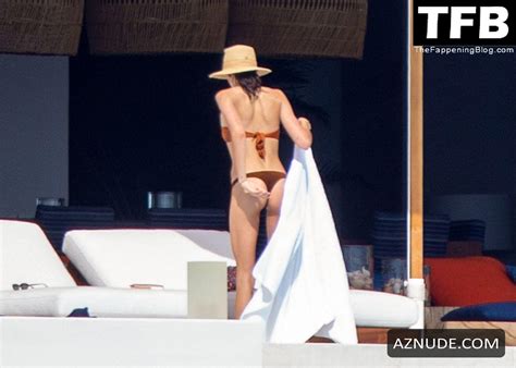 Kaia Gerber Looks Sexy In A Tiny Orange Thong Bikini In Los Cabos Aznude