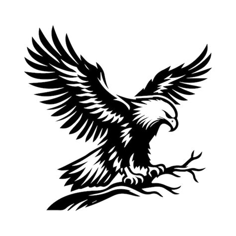 American Eagle Silhouette Vector Illustration Premium Ai Generated Vector