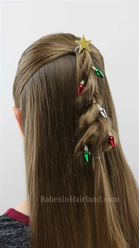 Twisted Christmas Tree Hairstyle A Cute Christmas Hairstyle