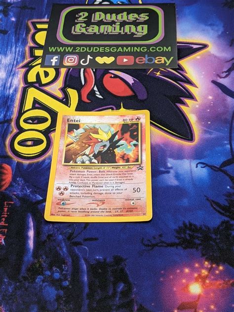 Mavin P143 Entei 34 Neo Black Star Promo Reverse Holo Wotc Vintage Pokemon Lp