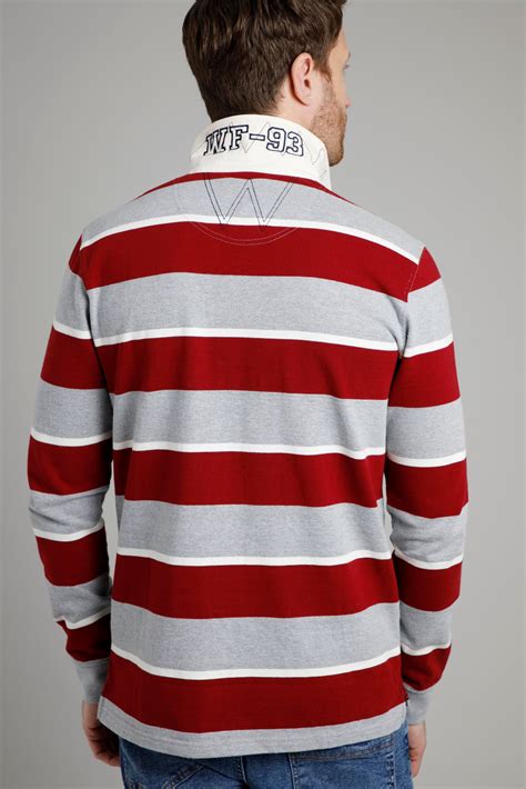 Mens Long Sleeve Striped Rugby Shirt Atelier Yuwa Ciao Jp