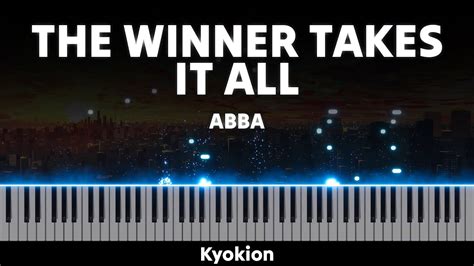 Abba The Winner Takes It All Piano Cover Youtube