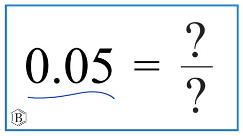 0 05 As A Fraction Simplified Form YouTube