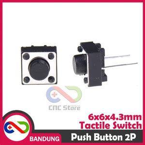 Jual Tactile Switch Push Button X X Mm P Pin Push On Momentary