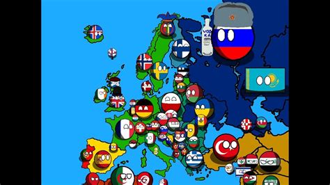 Map Of Europe With Countryballs