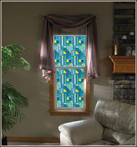 Rhapsody Stained Glass Decorative Privacy Window Film Stained Glass Window Film Faux Stained