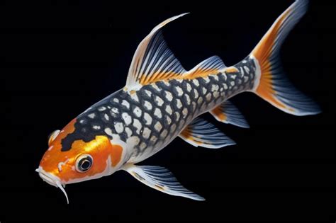 Premium AI Image | Koi fish isolated on black background Koi fish