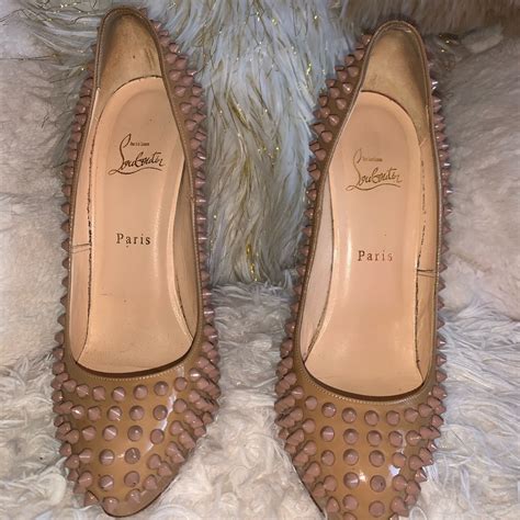 Christian Louboutin Nude Spiked Pumps Gem