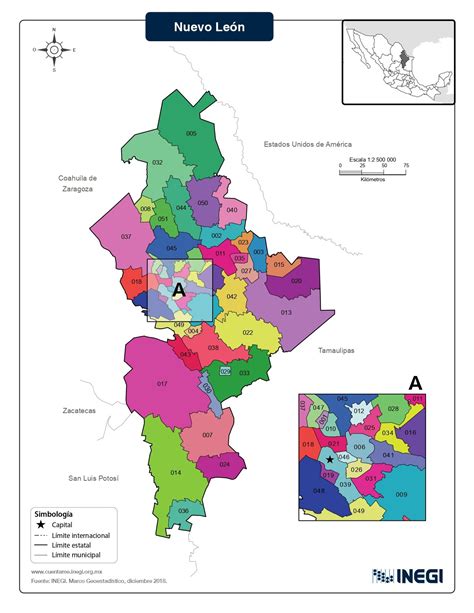 Mapas De Nuevo Le N M Xico A Color Blanco Y Negro Y Para Imprimir