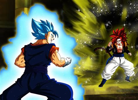 Gogeta Ssj Vs Vegetto Ssgss By Majingokuable Dragon Ball Art Gogeta