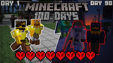 WE Spent 100 Days In A MINECRAFT ZOMBIE APOCALYPSE YouTube