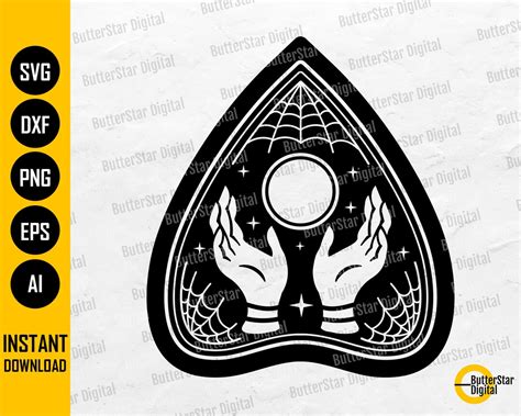 Ouija Planchette SVG Talking Board Game SVG Cricut Cut Files Silhouette