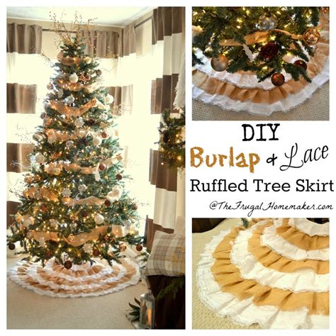 Diy Burlap Lace Christmas Tree Skirt