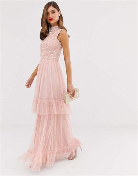 Frock And Frill Tulle Layered Maxi Dress With Embellished Detail