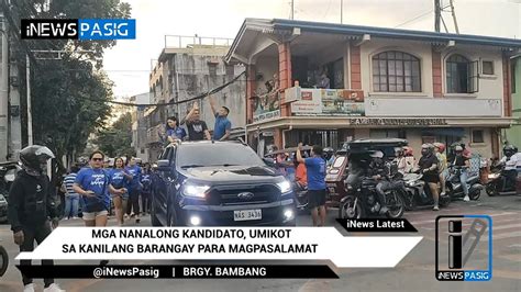 Mga Nanalong Kandidato Umikot Sa Kanilang Barangay Para Magpasalamat