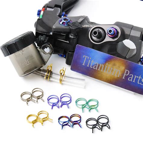 Hose Clips Spring Fuel Clamps Titanium Alloy Clamp Motorcycle