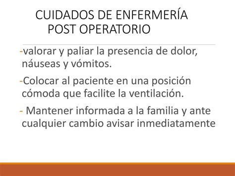 Post Operatorio Ppt Descargar