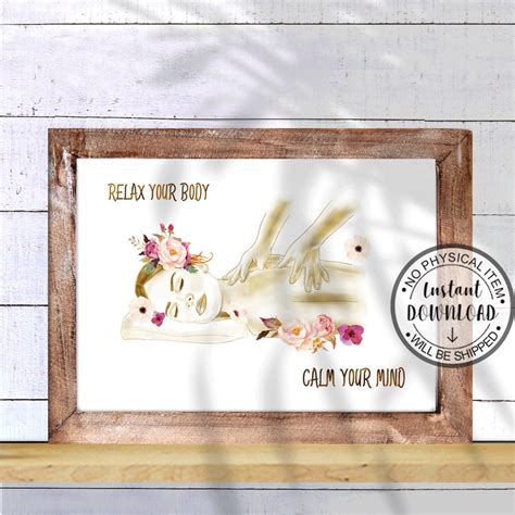 Medical Spa Decor Printable Spa Wall Art Massage Therapy Etsy