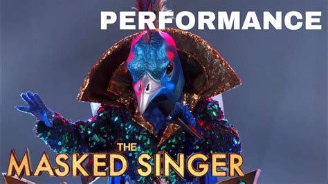 Peacock Sings “cant Feel My Face” By The Weeknd The Masked Singer Season 1 Youtube