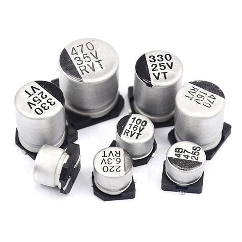 Pcs Smd Electrolytic Capacitor Aluminum V Uf Uf Uf Uf