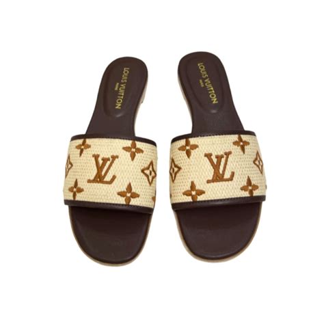 Louis Vuitton Lock It Flat Mule Black For Women Peesty