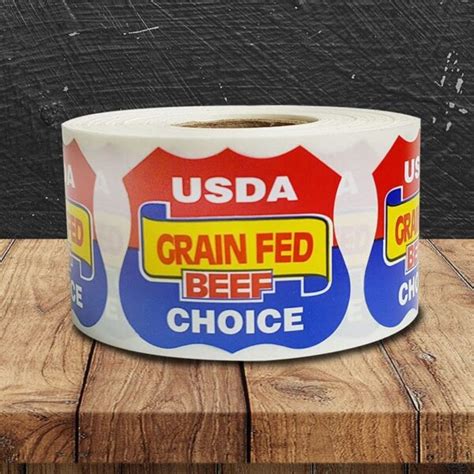 Usda Label Grain Fed Beef Choice 500 Stickers