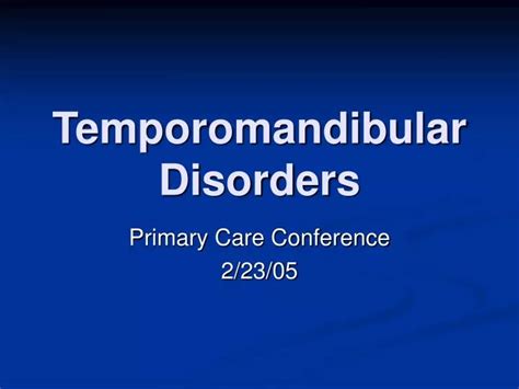 Ppt Temporomandibular Disorders Powerpoint Presentation Free