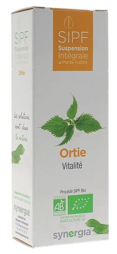 Suspension Int Grale De Plante Fra Che Ortie Vitalit Synergia Flacon