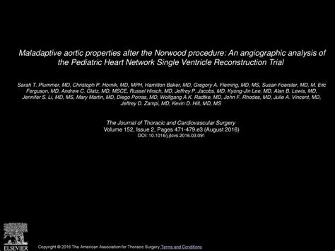 Maladaptive Aortic Properties After The Norwood Procedure An