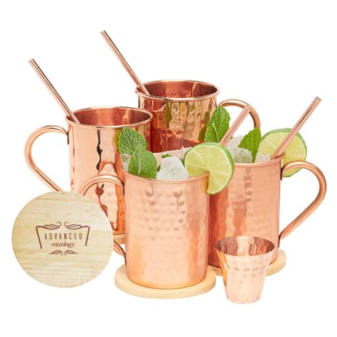 Amazon Advanced Mixology Gift Set Moscow Mule Mugs 100 Pure