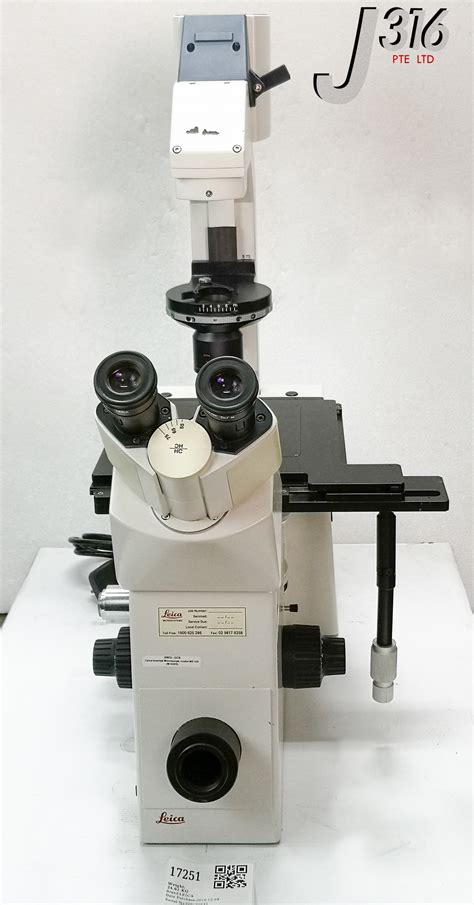 17251 LEICA LEICA INVERTED MICROSCOPE W/ LEICA LENS DMIRB - J316Gallery