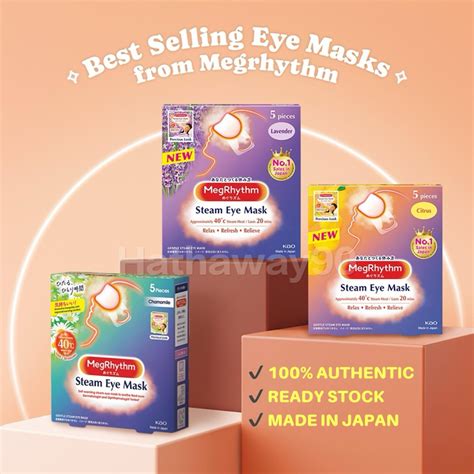 Authentic Japan Kao Megrhythm Steam Eye Mask Pc Pcs Shopee