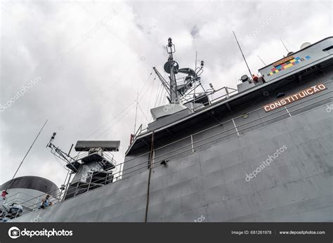 Salvador Bahia Brazil October 2023 Side View Brazilian Navy Ship