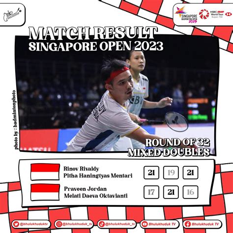 Bhulukhuduk Tv On Twitter Singapore Open Round Of Xd Rinov