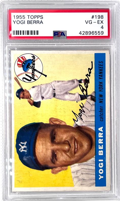 1955 Topps Yogi Berra 198 HOF New York Yankees PSA 4 VG EX MySlabs