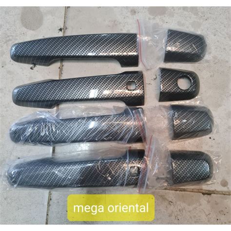 Jual Door Cover Handle Gagang Pintu Carbon All New Pajero Sport