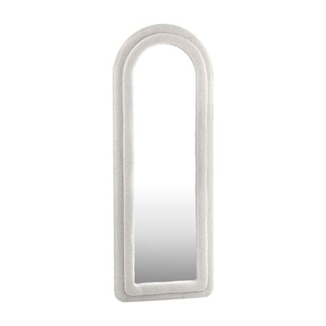 Livingfusion Saige Arched Boucle Full Length Mirror Temple Webster