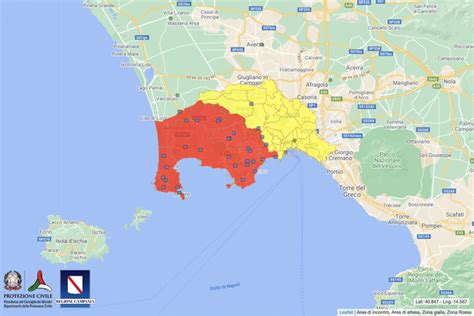 Mappa Zone Di Pianificazione Nazionale Di Emergenza Nell Area Flegrea