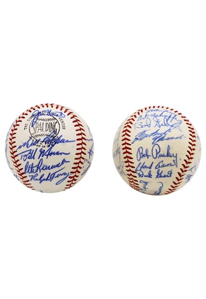 Lot Detail Al Nl All Stars Team Signed Onl Baseballs With