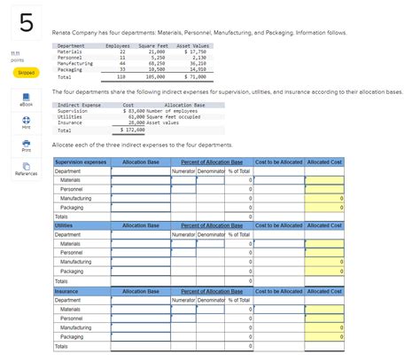 Solved Renata Company Has Four Departments Materials Chegg