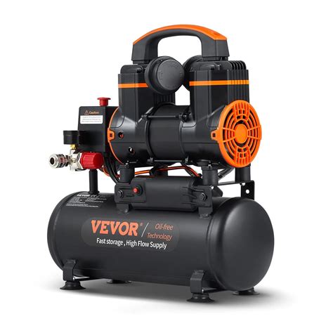 VEVOR Compressore D Aria A Secco Portatile 8L Senza Olio Motore 900W