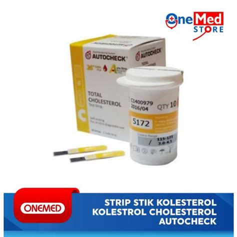 Jual Strip Stik Kolesterol Cholesterol Autocheck Isi 10 Strip