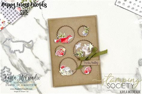 Stampin Up Happy Forest Friends Stamping Society July Tutorial