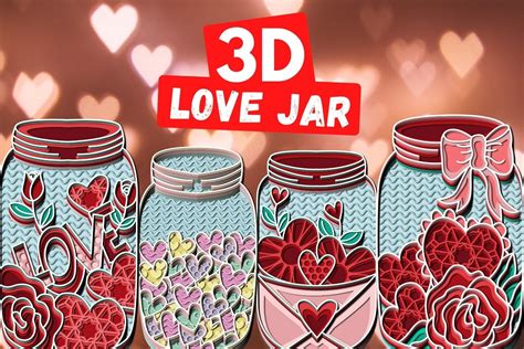 3d Love Jar Svg Bundle Graphic By Svgocean · Creative Fabrica