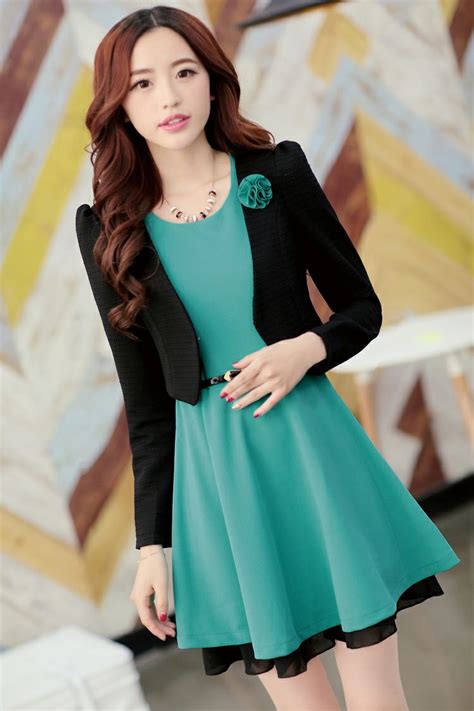 Elegant Costume Dress Sleeveless Short Jacket Lace Belt Yrb2104