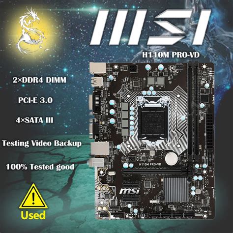 Placa M E MSI Micro ATX Usado H110M Pro VD LGA 1151 Intel H110 SATA