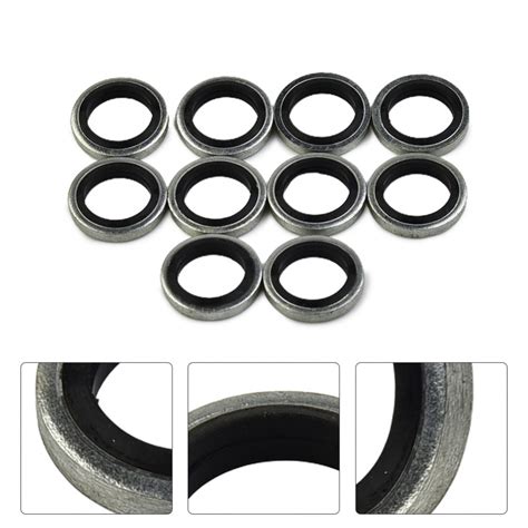 10pcs Motorcycle Brake Banjo Bolt Seal Washers With Rubber Seal Universal 10mm Shopee Philippines