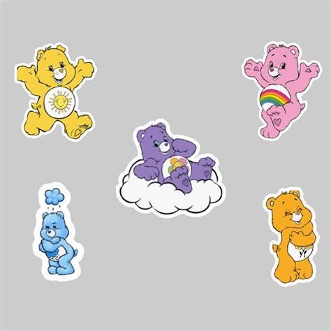 Care Bear Stickers/ Care Bear Wall Decals/ Care Bear Sticker Set/ Care ...