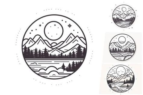 Landscapes Line Art Graphic By Ai Graphic Design Bundle Creative Fabrica